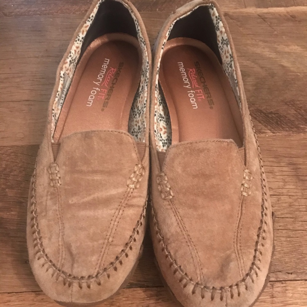 Suede Leather slip on shoes.